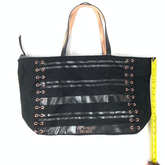 3/$25 Victorias Secret Black Corset Beach Bag - Picture 8 of 10